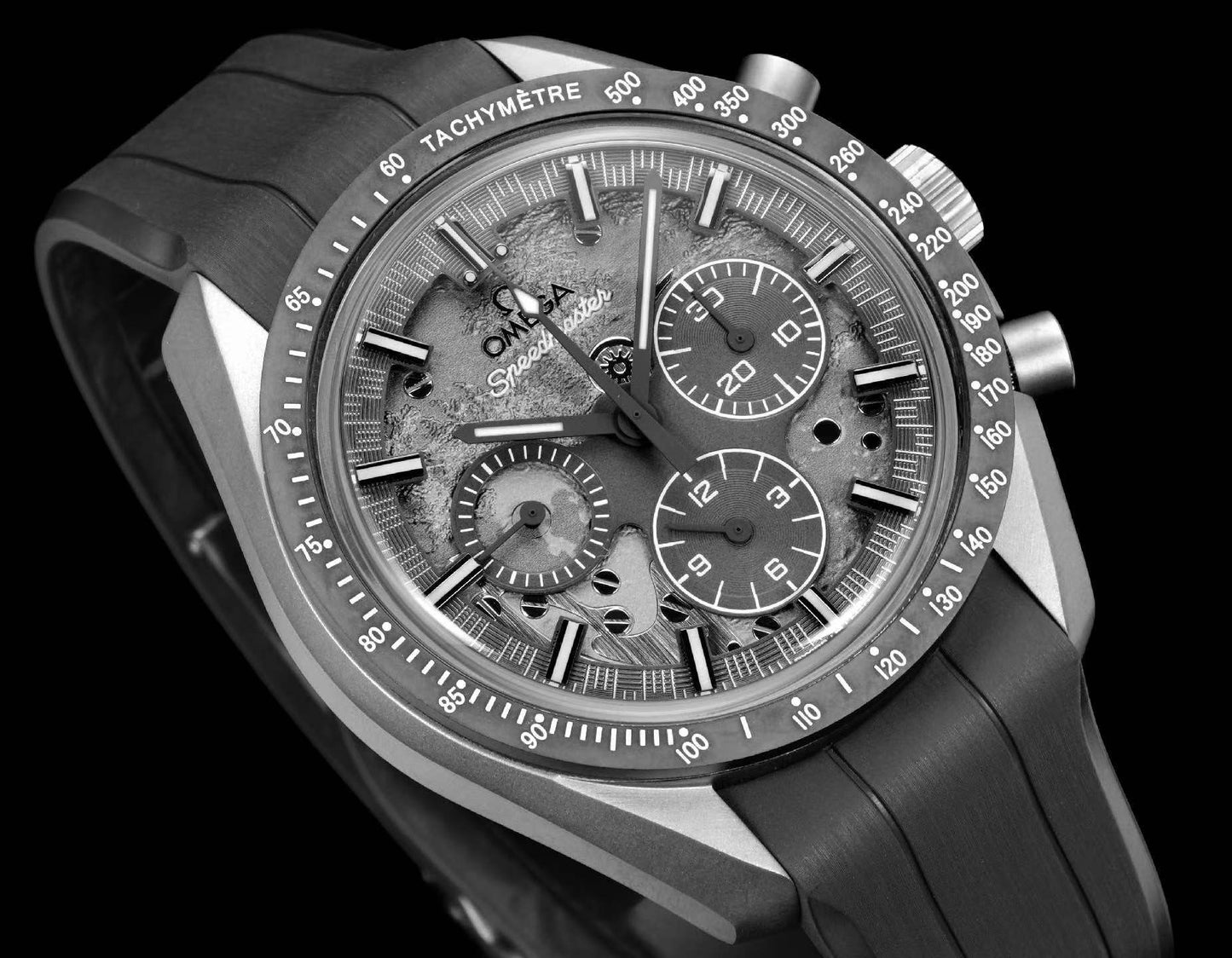 Omega Speedmaster Grey Side of the Moon Meteorite Dial