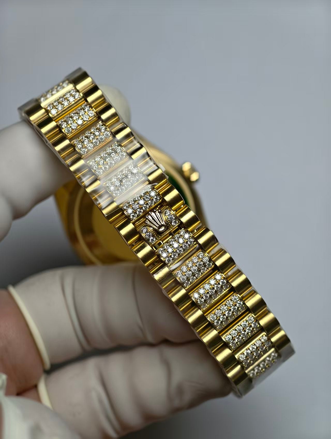 Rolex Day-Date 36 Yellow Gold Turquoise Diamond Dial