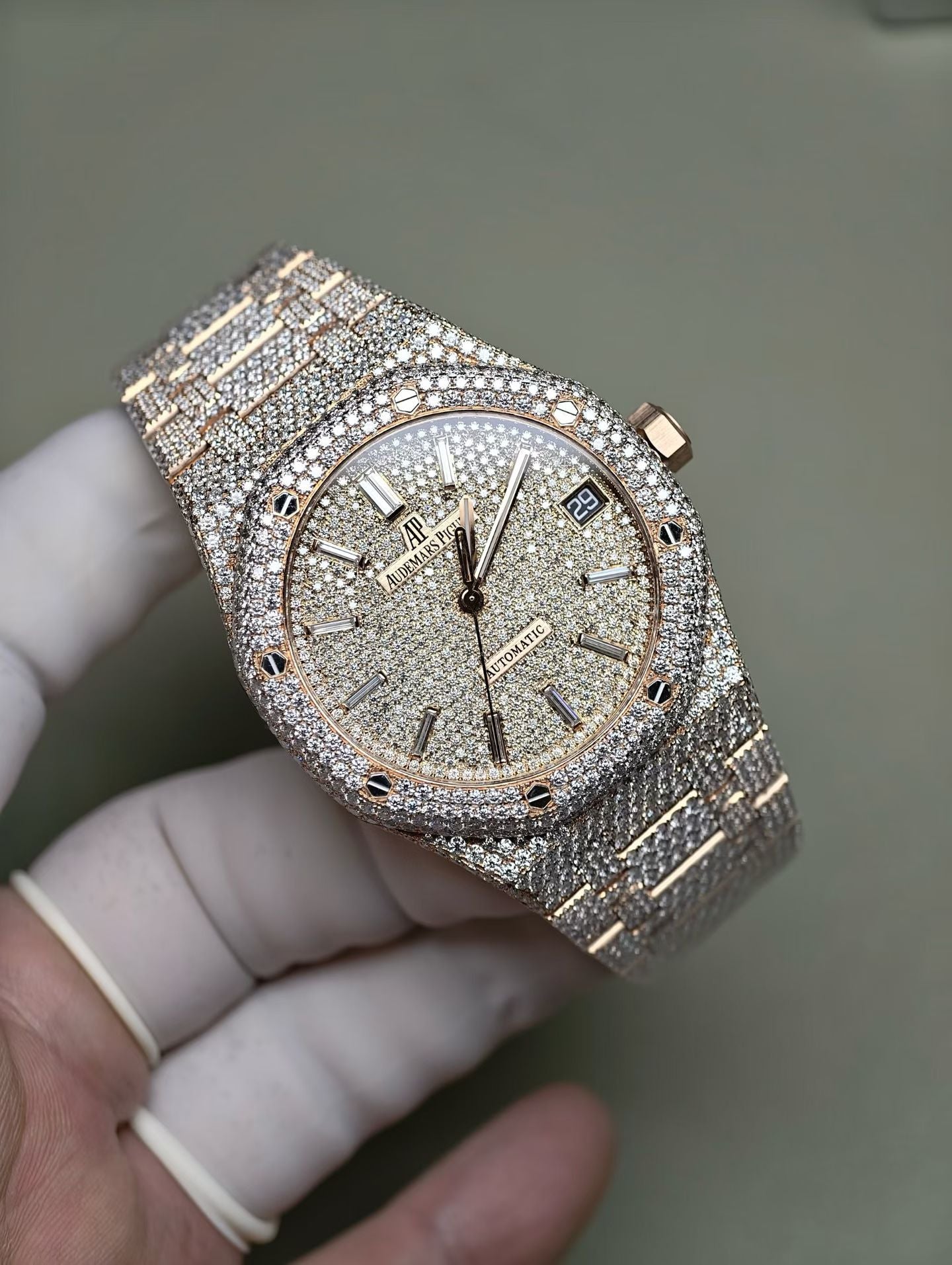 Custom Audemars Piguet Royal Oak Iced Out Diamond Watch