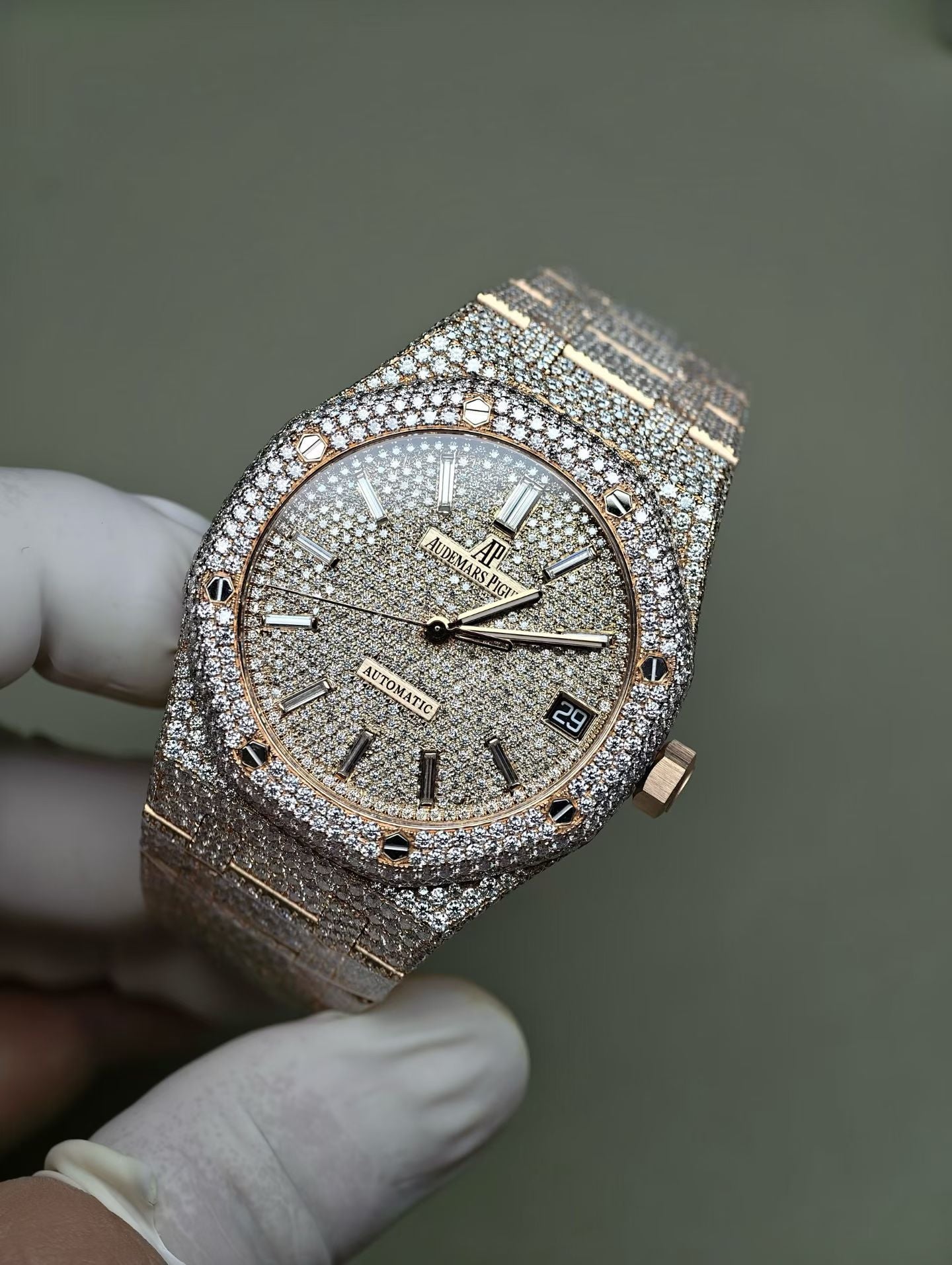 Custom Audemars Piguet Royal Oak Iced Out Diamond Watch