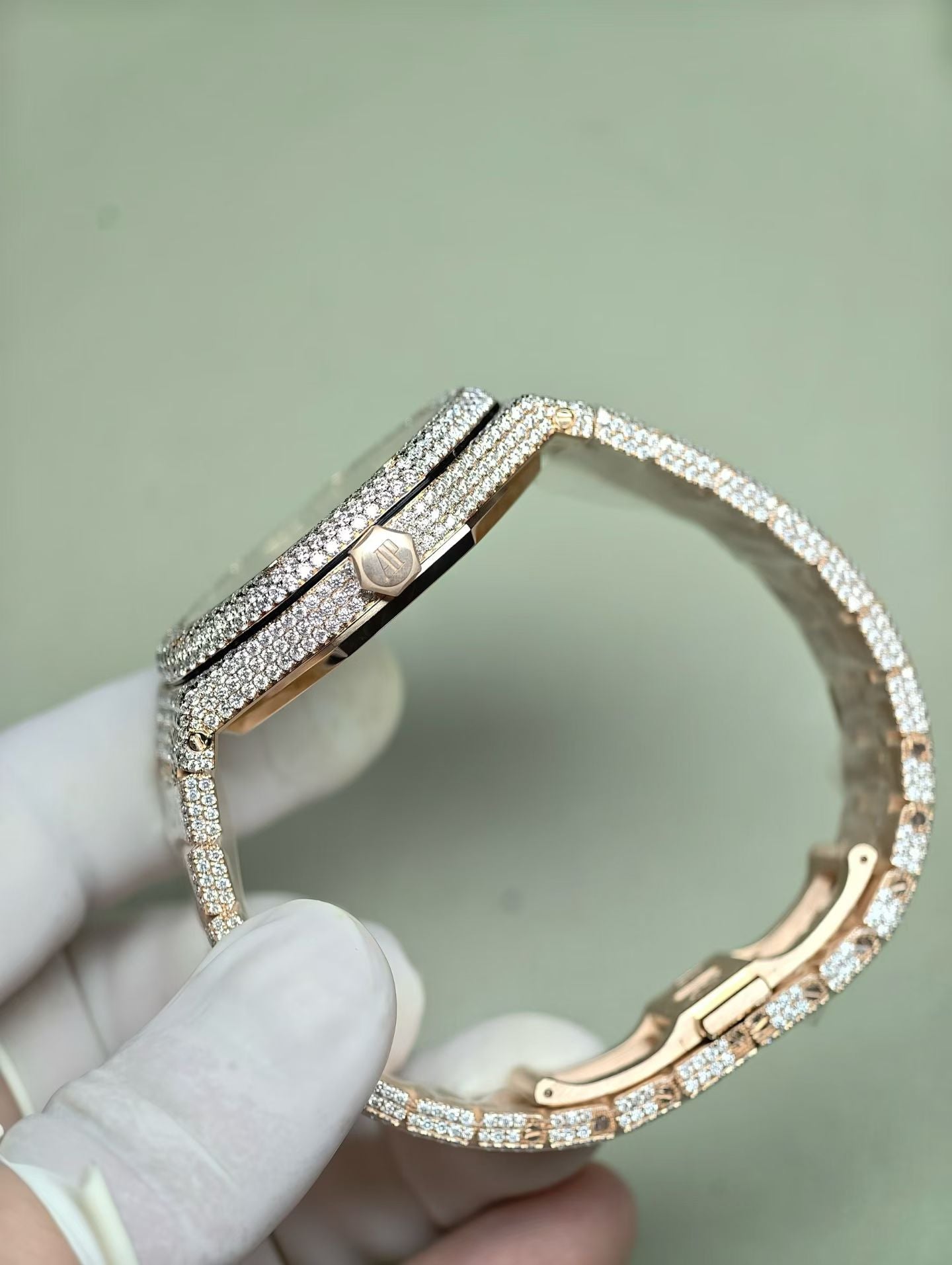 Custom Audemars Piguet Royal Oak Iced Out Diamond Watch