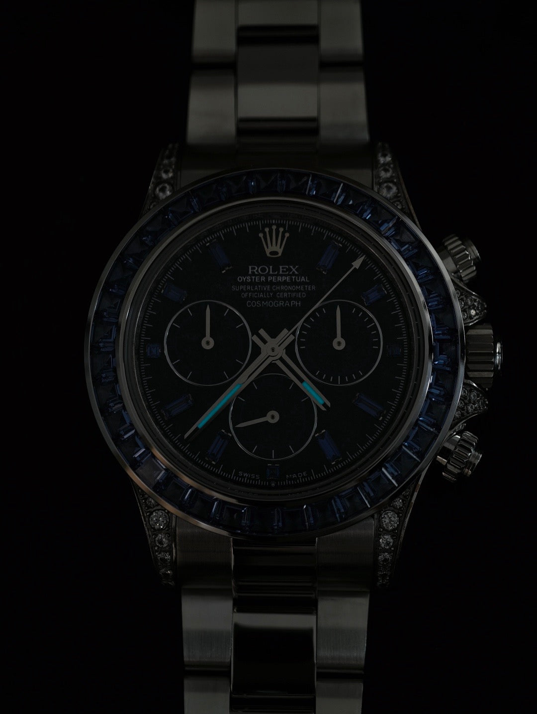 Rolex Daytona M126599TSA White Gold Sapphire Bezel