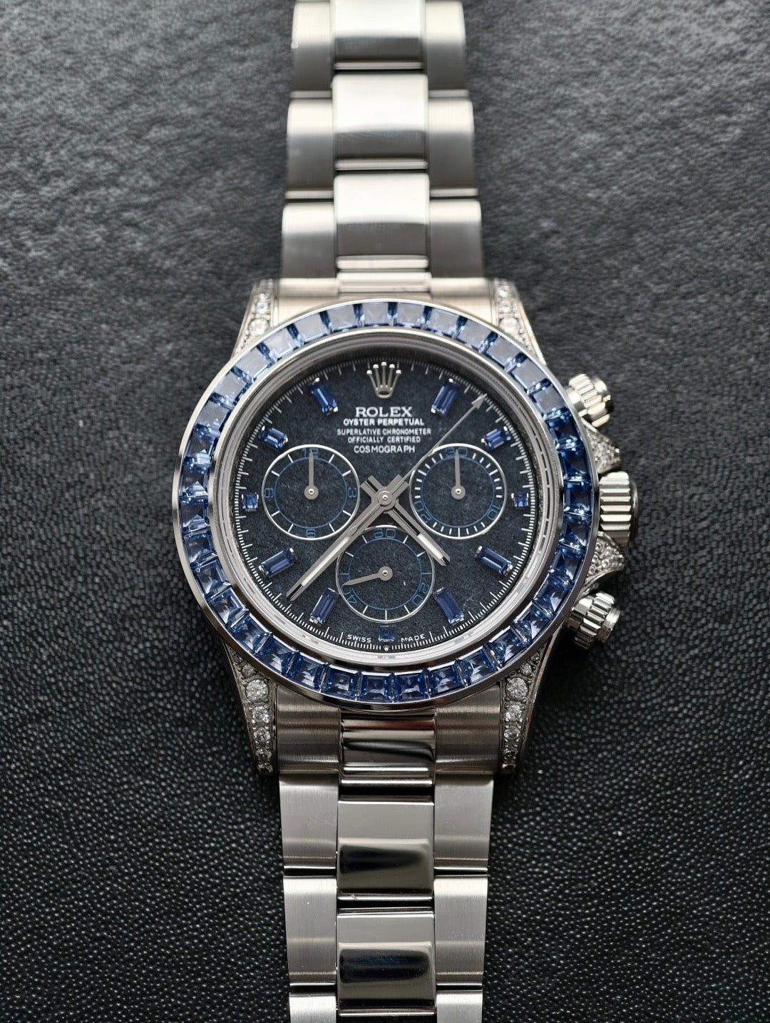 Rolex Daytona M126599TSA White Gold Sapphire Bezel