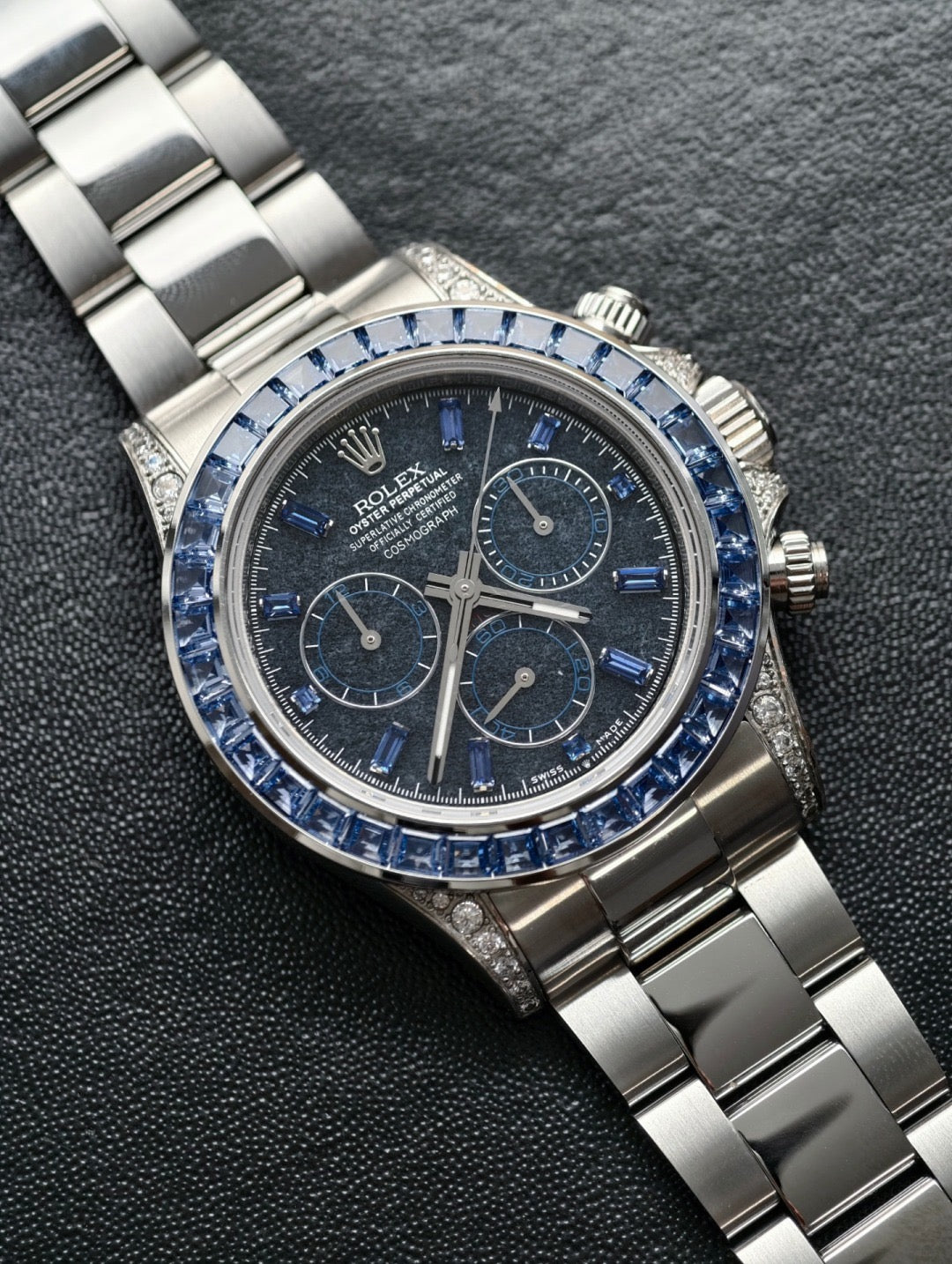 Rolex Daytona M126599TSA White Gold Sapphire Bezel