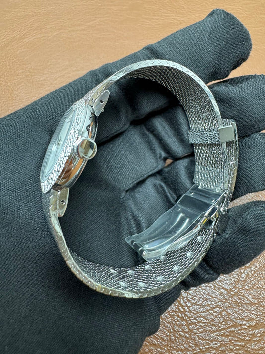 Christian Dior La D de Dior Satine Silver Mesh Watch