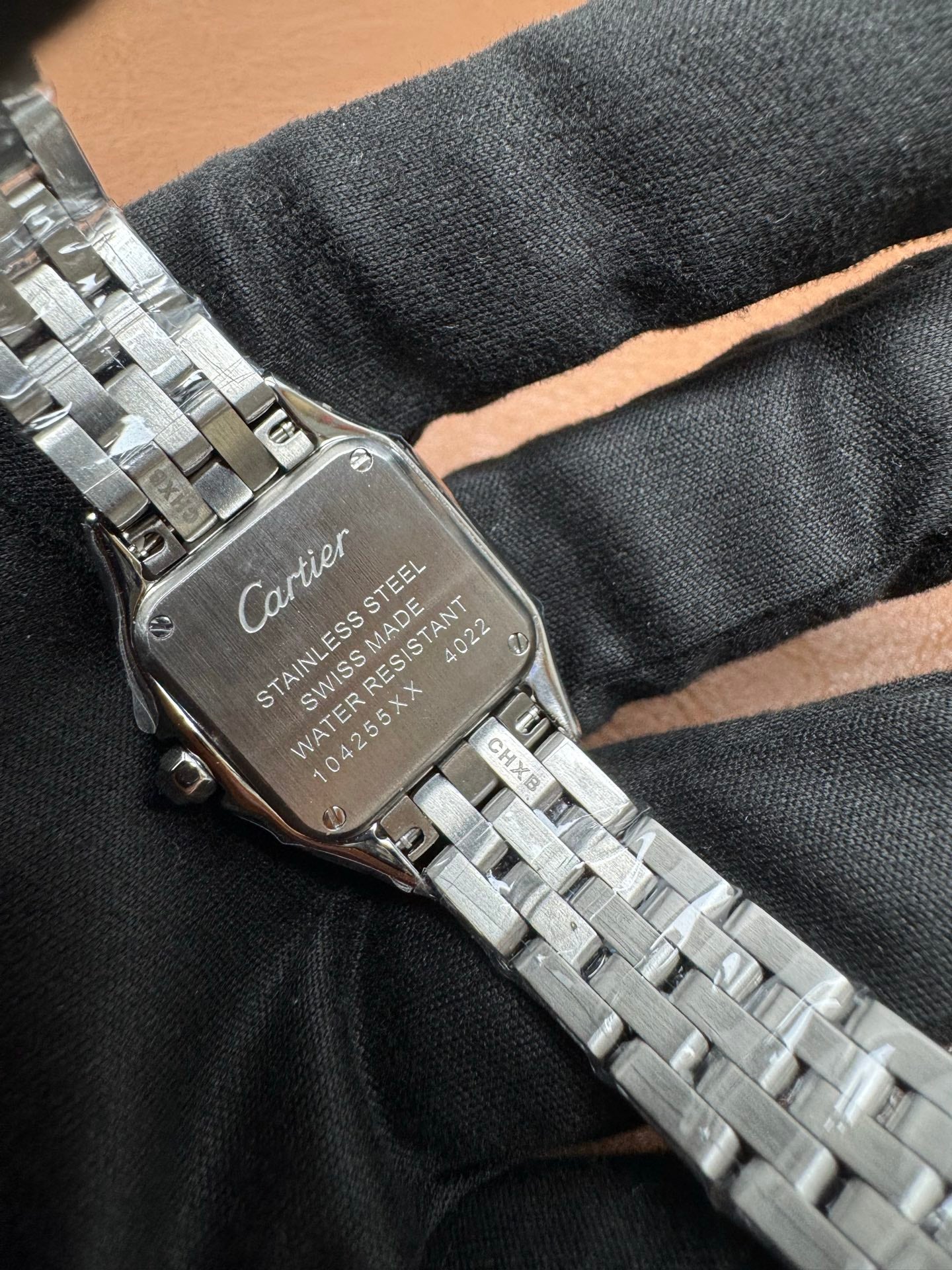 Panthère de Cartier Steel Watch Diamond Bezel
