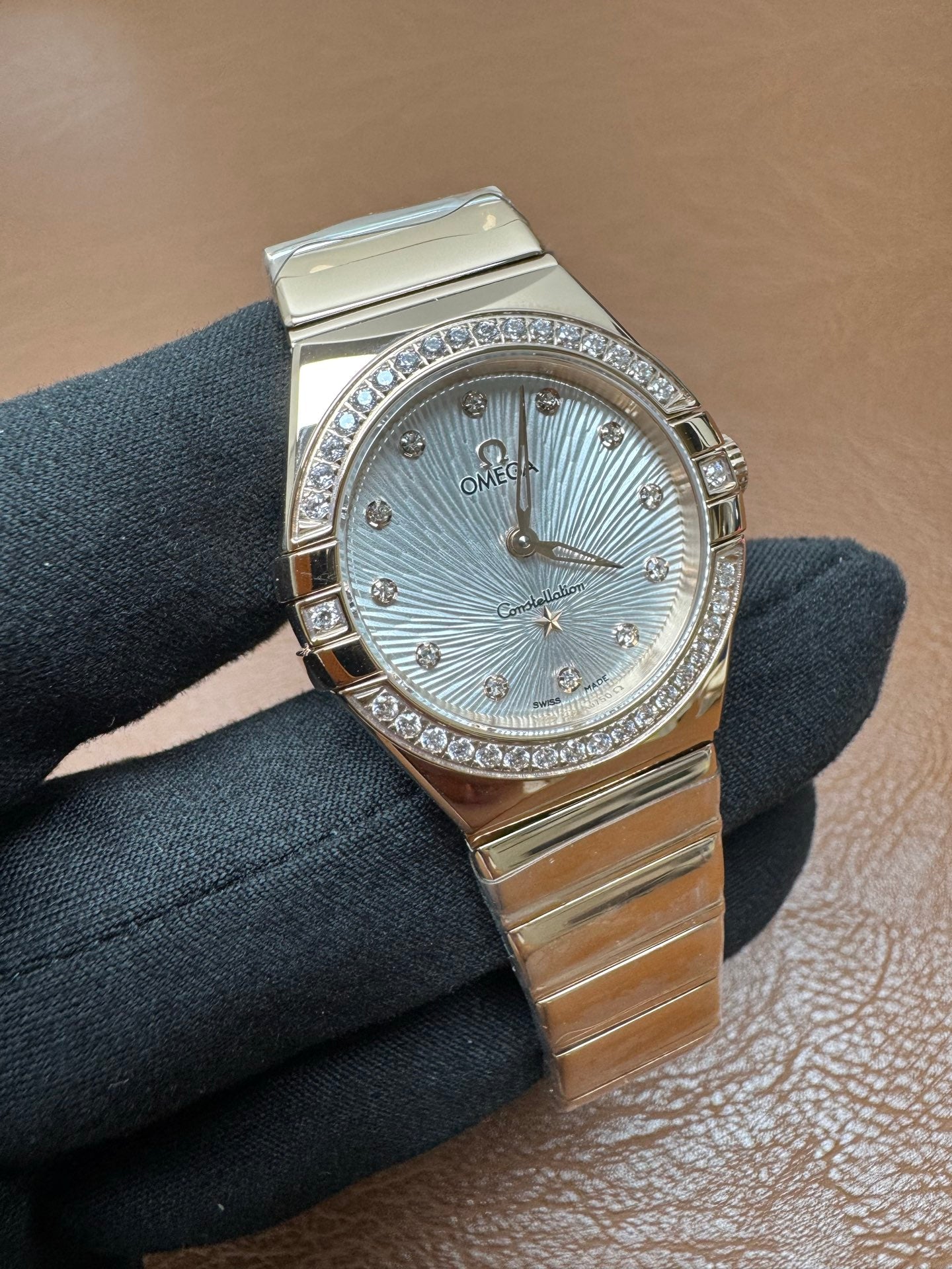 OMEGA Constellation Diamond Bezel Silver Dial Watch