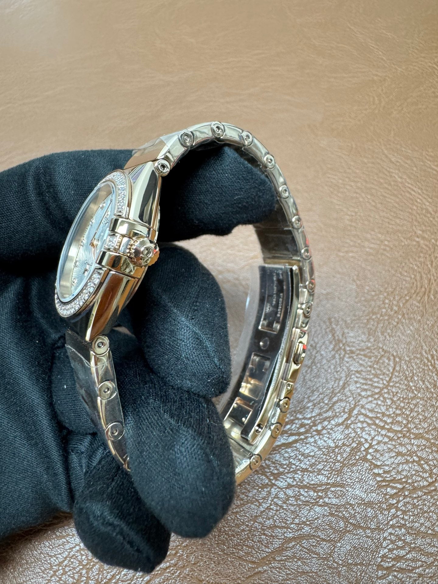 OMEGA Constellation Diamond Bezel Silver Dial Watch