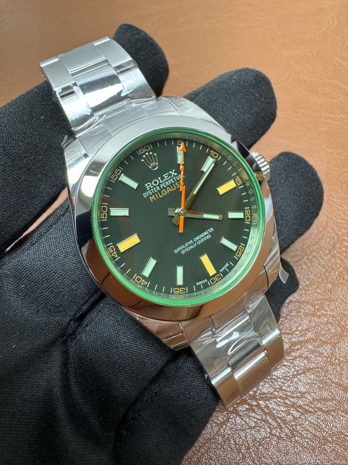 Rolex Milgauss Green Sapphire Crystal Watch