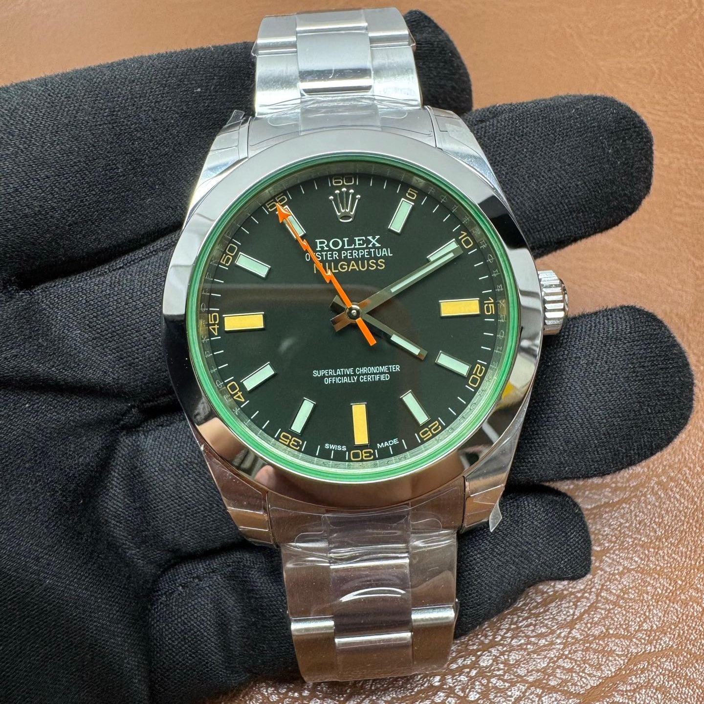 Rolex Milgauss Green Sapphire Crystal Watch