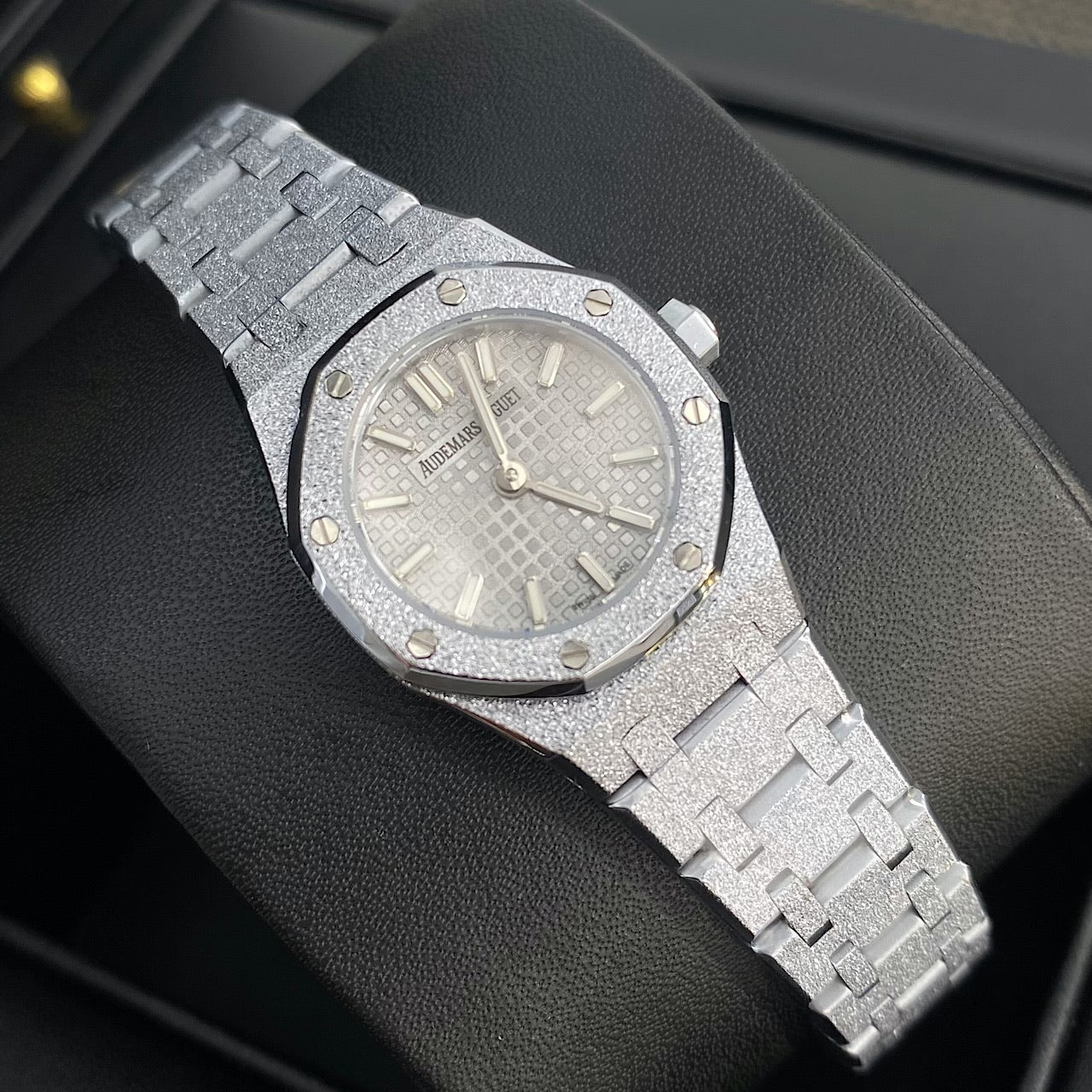 Audemars Piguet Royal Oak Mini Frosted 18K White Gold Watch