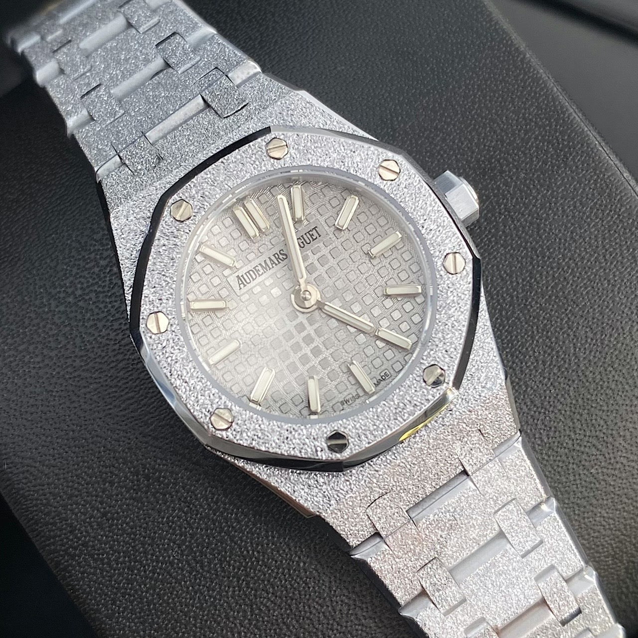 Audemars Piguet Royal Oak Mini Frosted 18K White Gold Watch