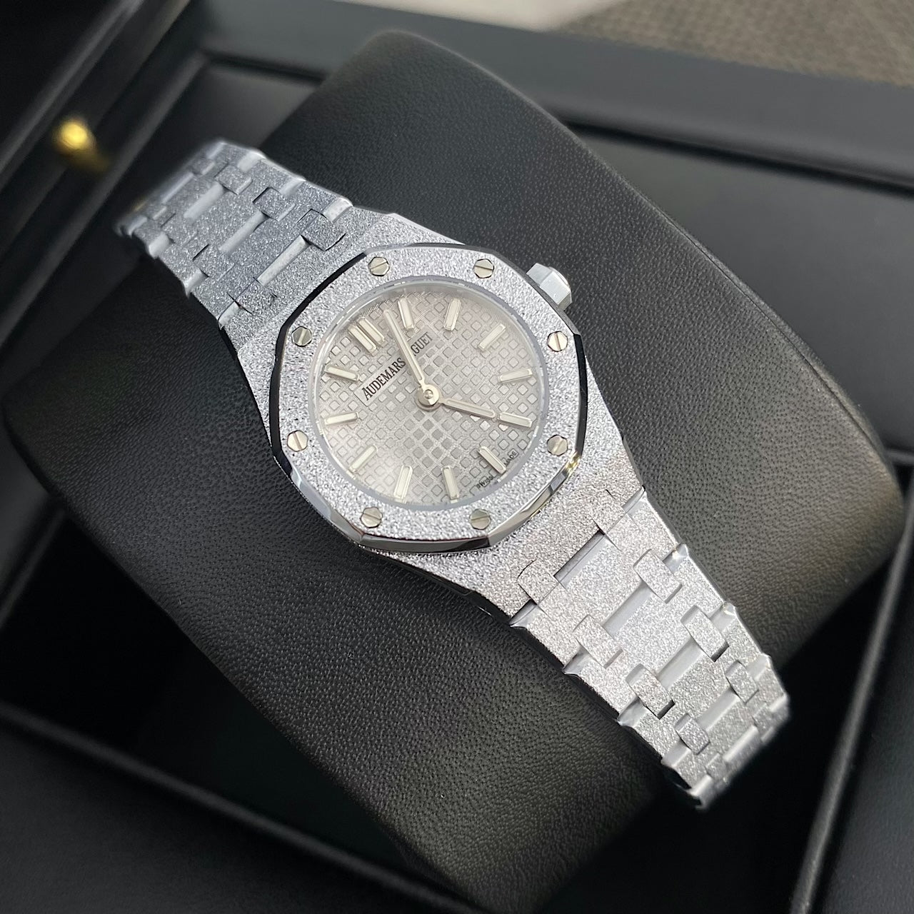 Audemars Piguet Royal Oak Mini Frosted 18K White Gold Watch