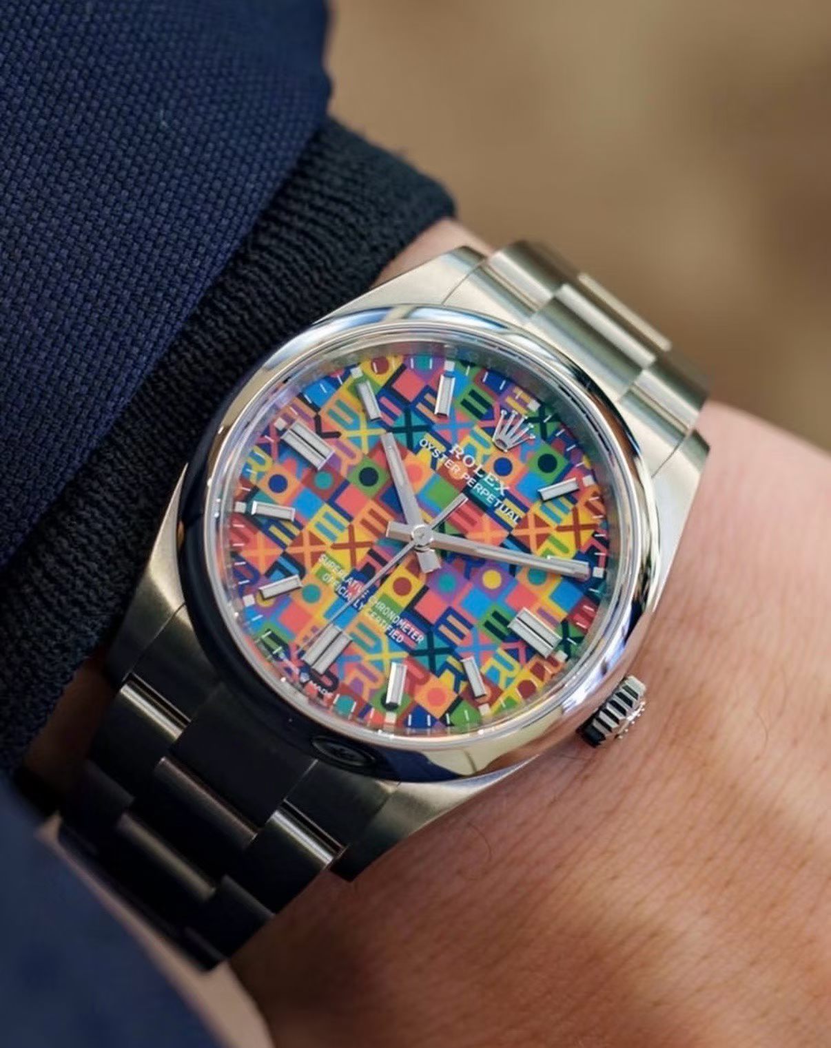 Rolex Oyster Perpetual Jubilee Motif Dial Luxury Watch
