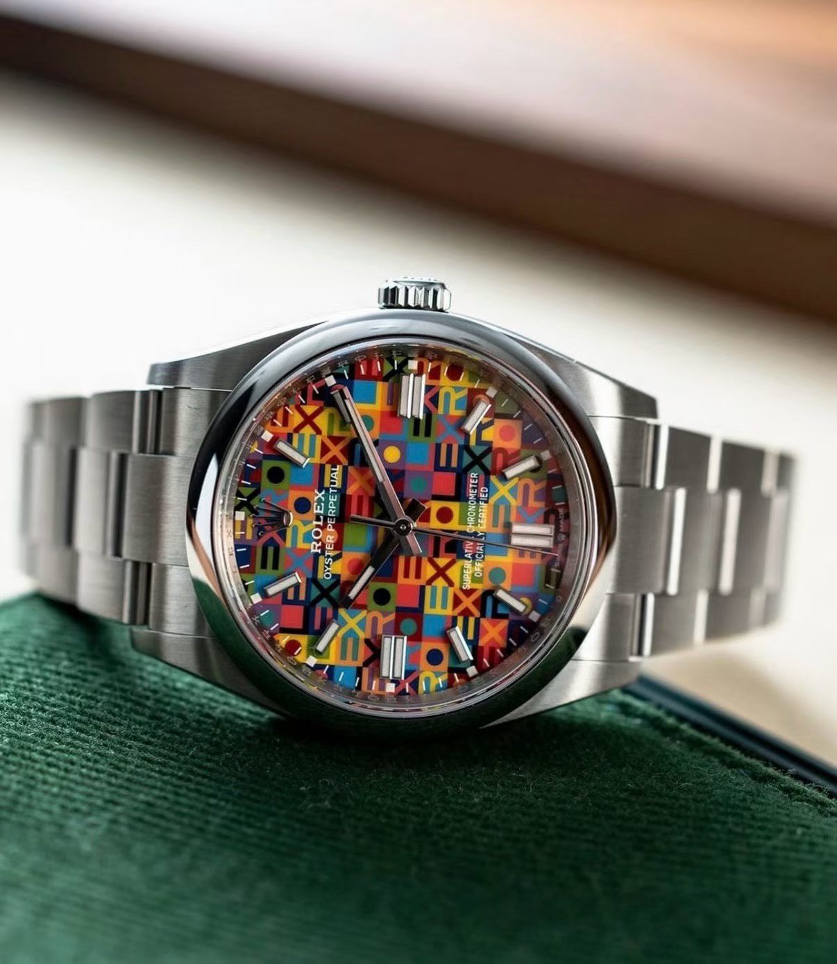 Rolex Oyster Perpetual Jubilee Motif Dial Luxury Watch