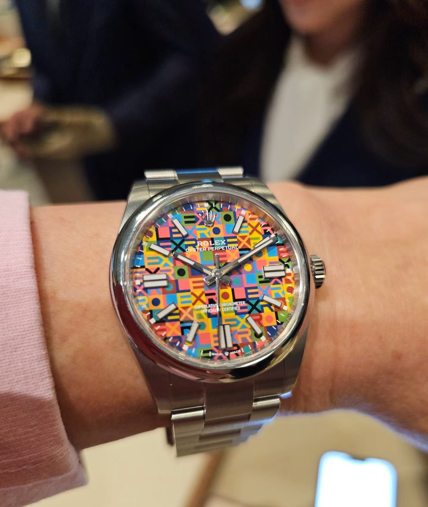 Rolex Oyster Perpetual Jubilee Motif Dial Luxury Watch