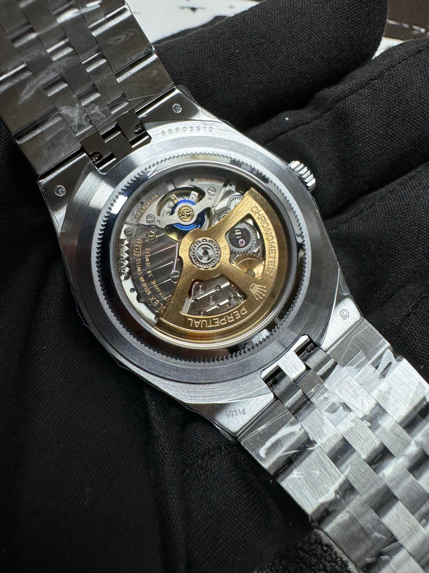 Rolex Land-Dweller White Honeycomb Dial White Gold Bezel