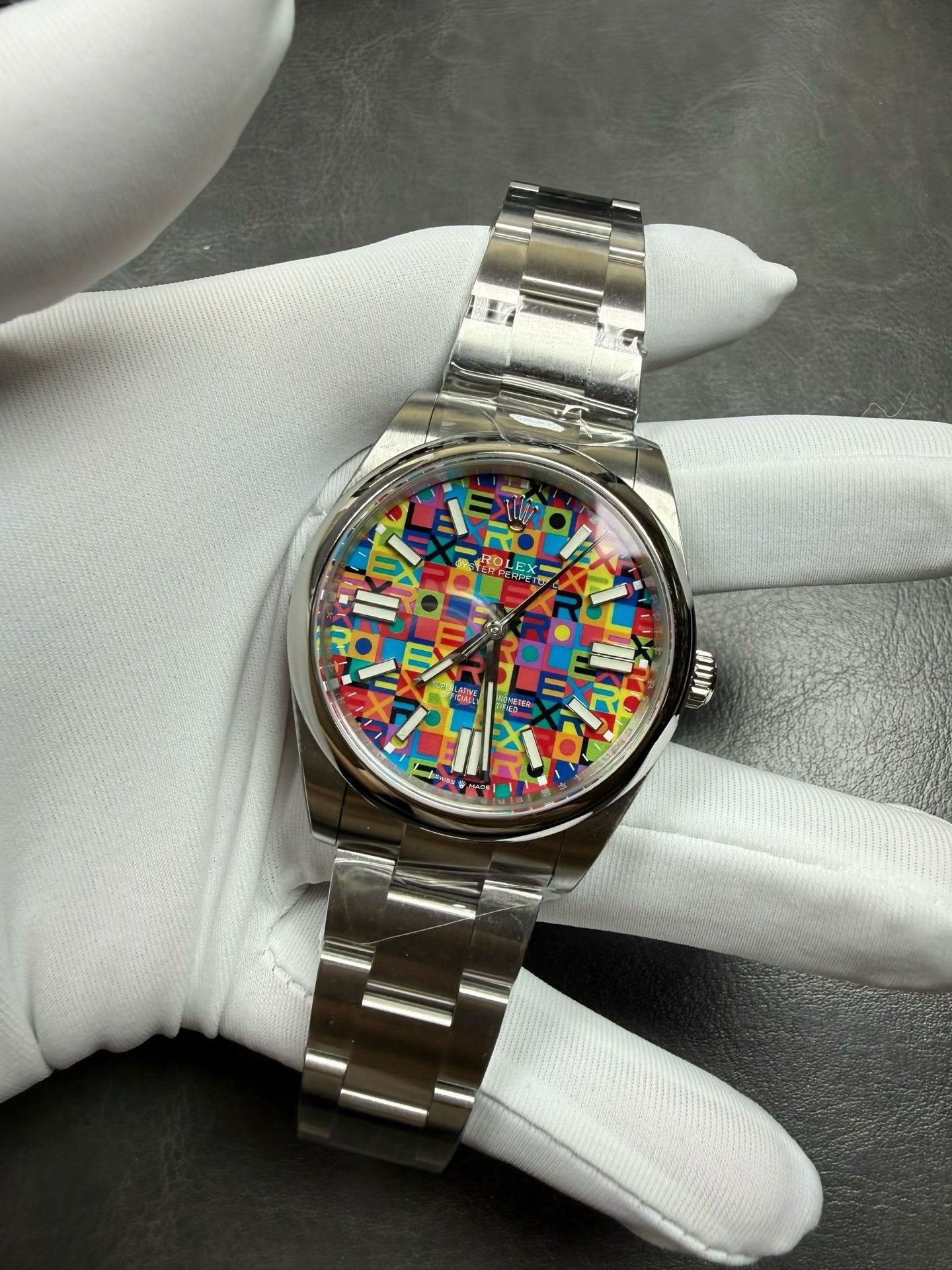 Rolex Oyster Perpetual 36 Jubilee Motif Dial Watch