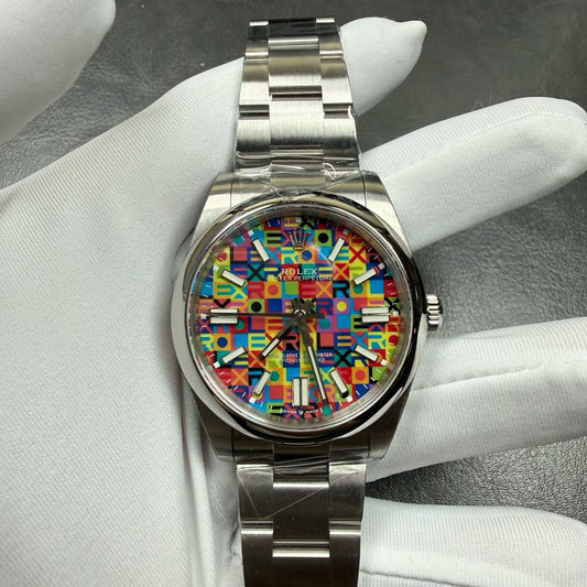 Rolex Oyster Perpetual 36 Jubilee Motif Dial Watch