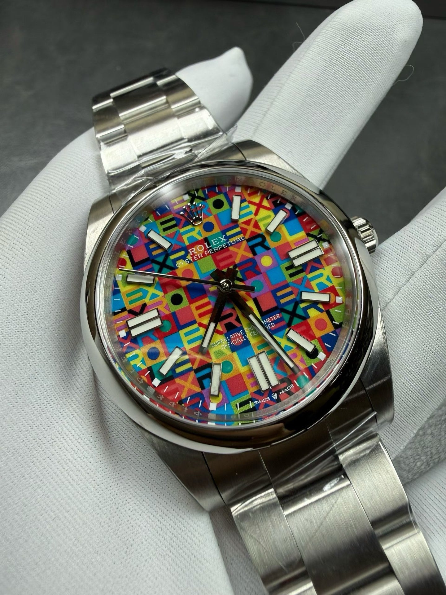 Rolex Oyster Perpetual 36 Jubilee Motif Dial Watch