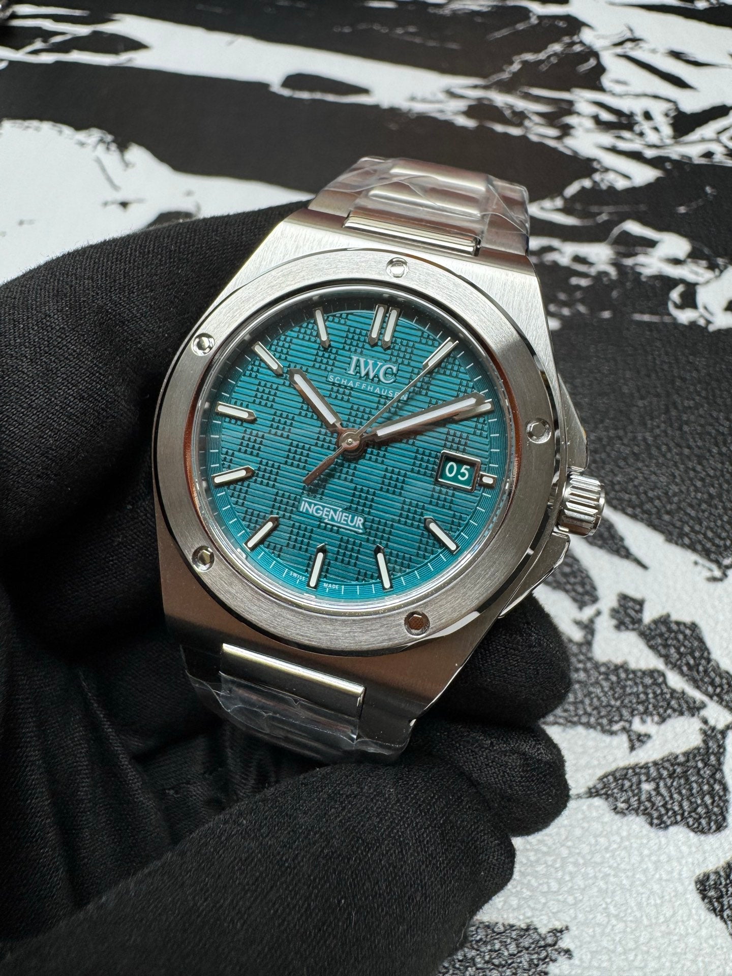 IWC Ingenieur Automatic 40 Aqua Blue Dial Watch