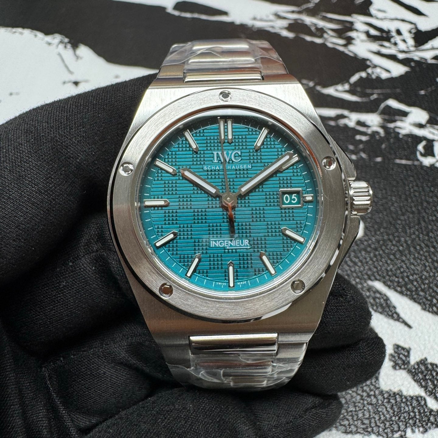 IWC Ingenieur Automatic 40 Aqua Blue Dial Watch
