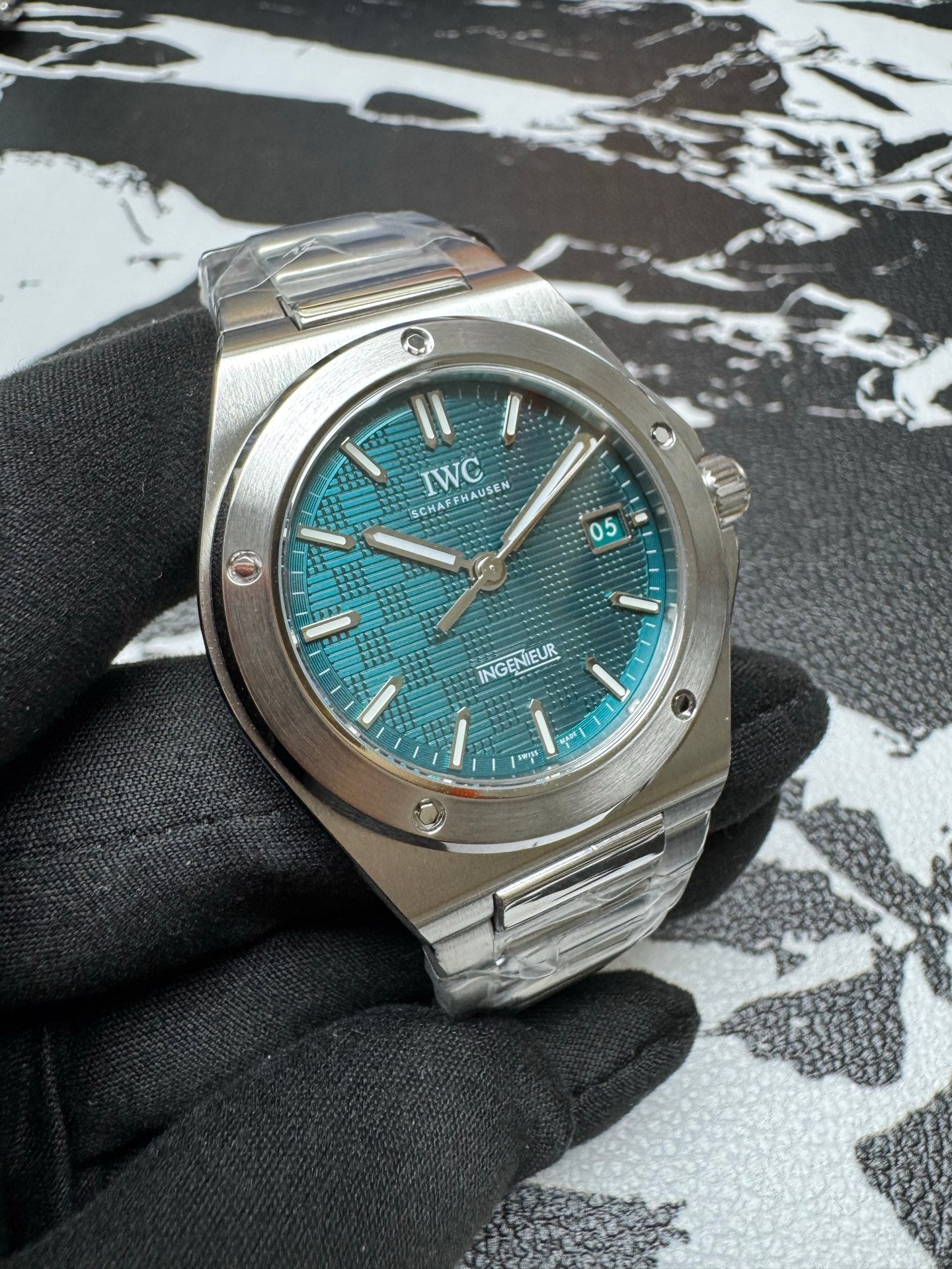 IWC Ingenieur Automatic 40 Aqua Blue Dial Watch