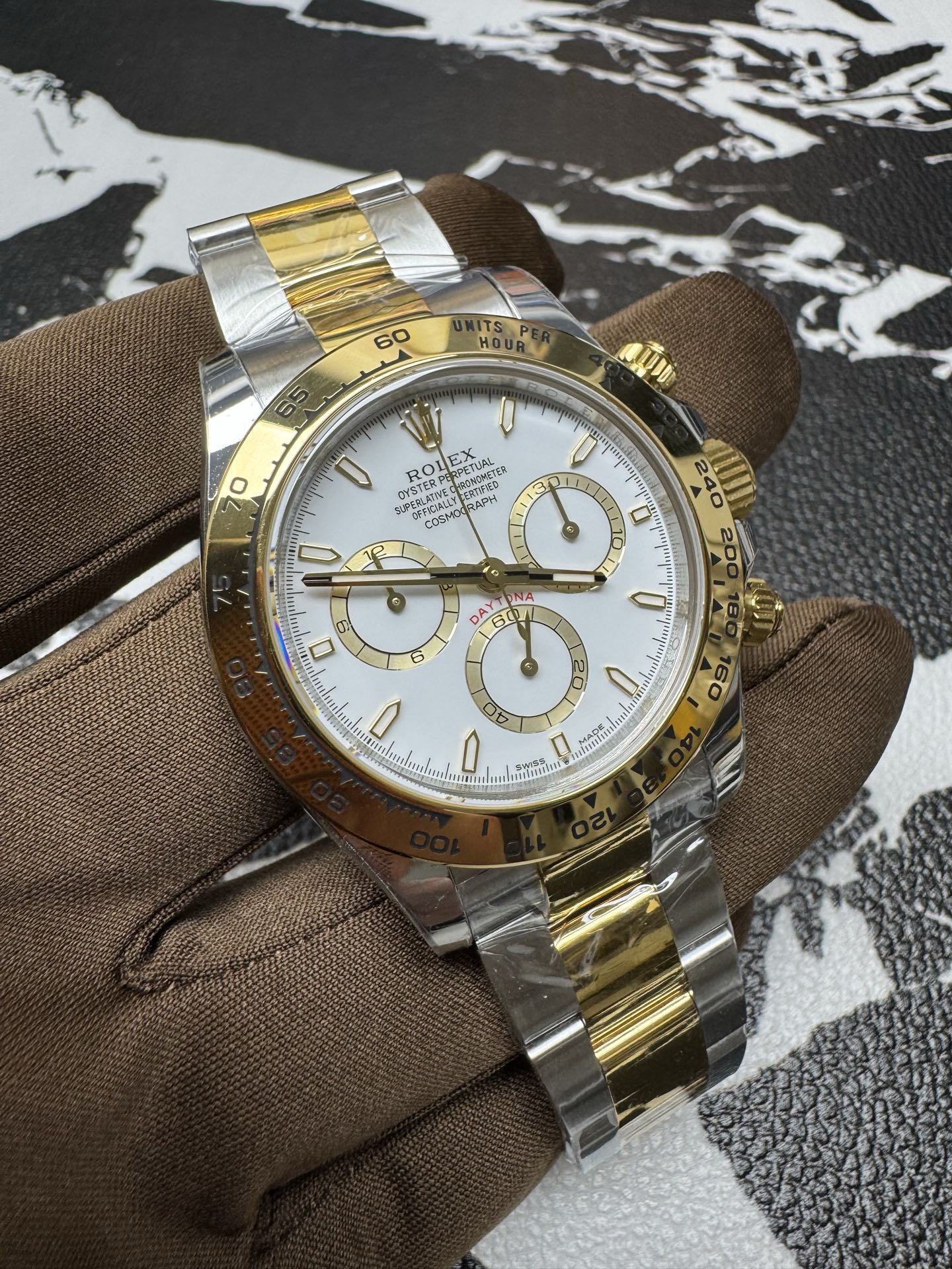 Rolex Cosmograph Daytona Two-Tone White Dial Watch