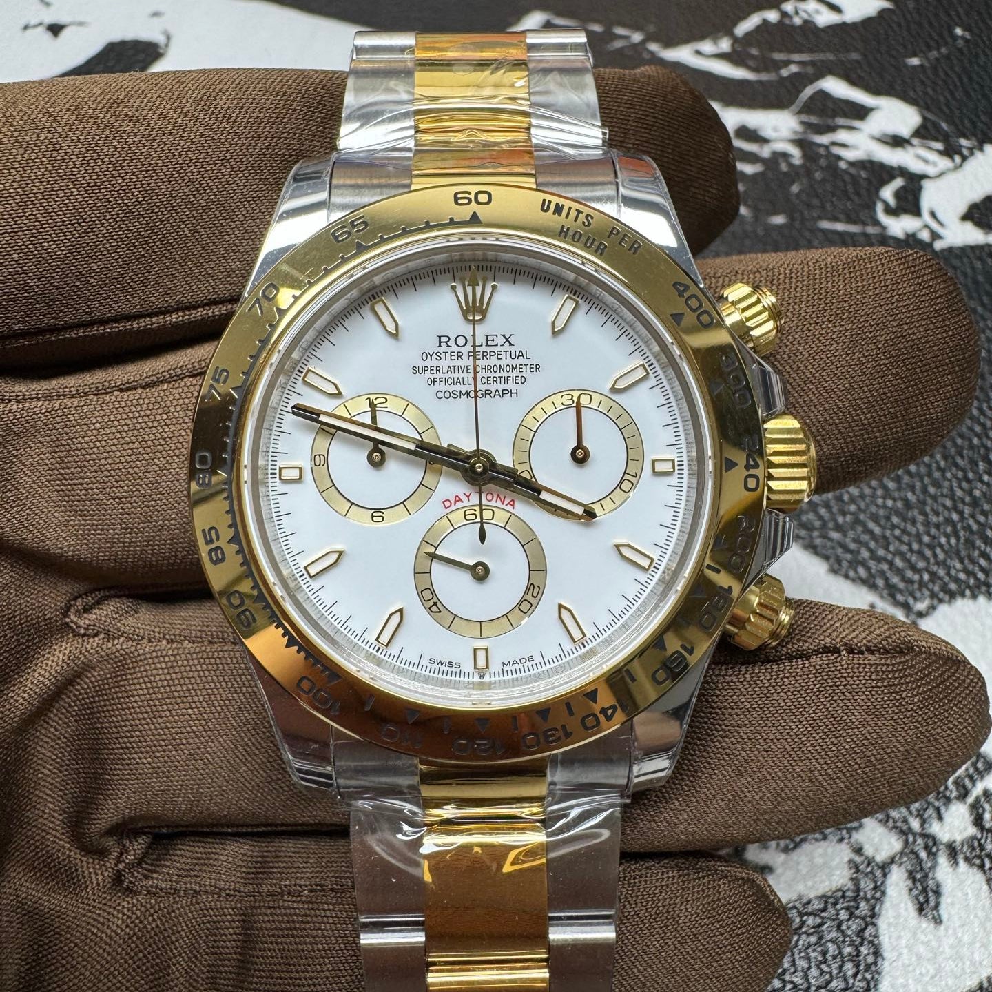 Rolex Cosmograph Daytona Two-Tone White Dial Watch