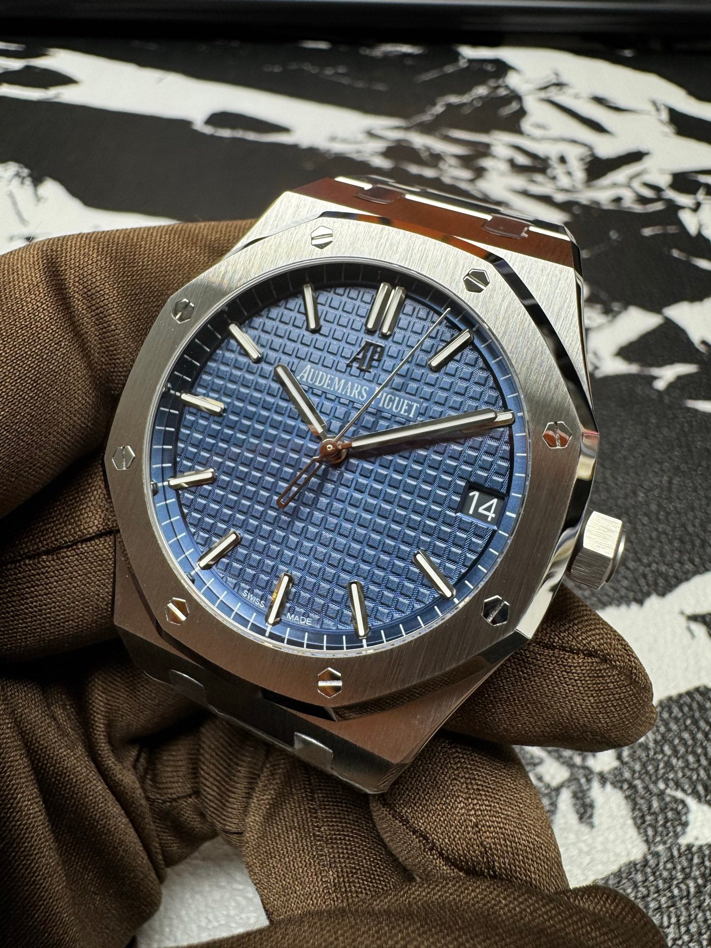 Audemars Piguet Royal Oak Blue Grande Tapisserie Dial