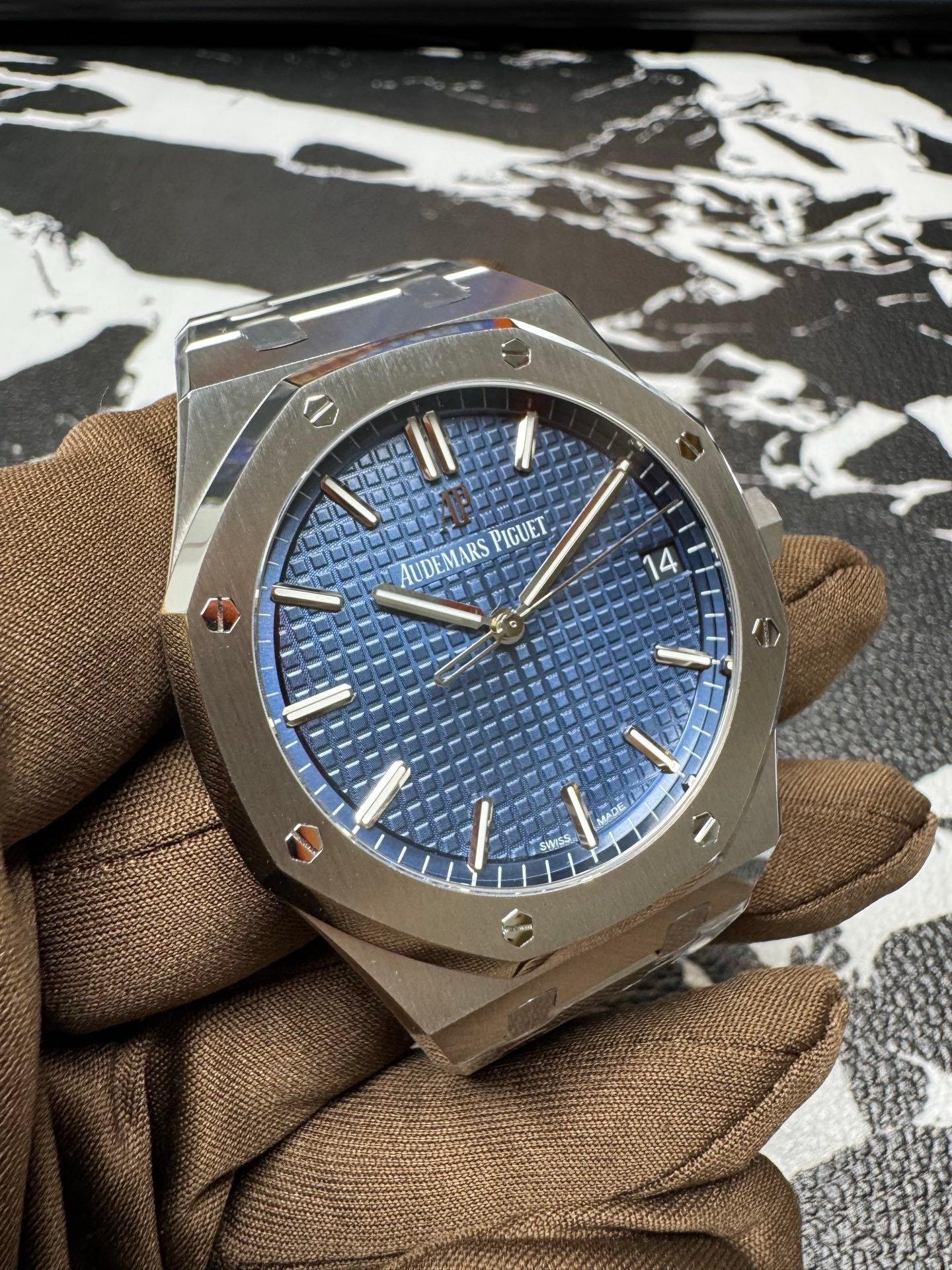 Audemars Piguet Royal Oak Blue Grande Tapisserie Dial
