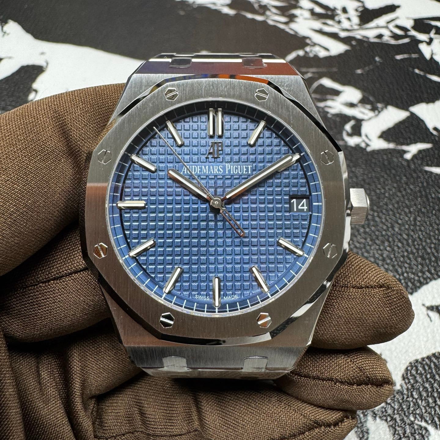 Audemars Piguet Royal Oak Blue Grande Tapisserie Dial