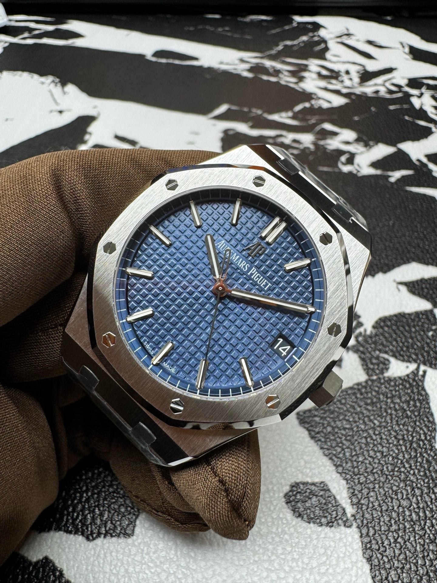 Audemars Piguet Royal Oak Blue Grande Tapisserie Dial