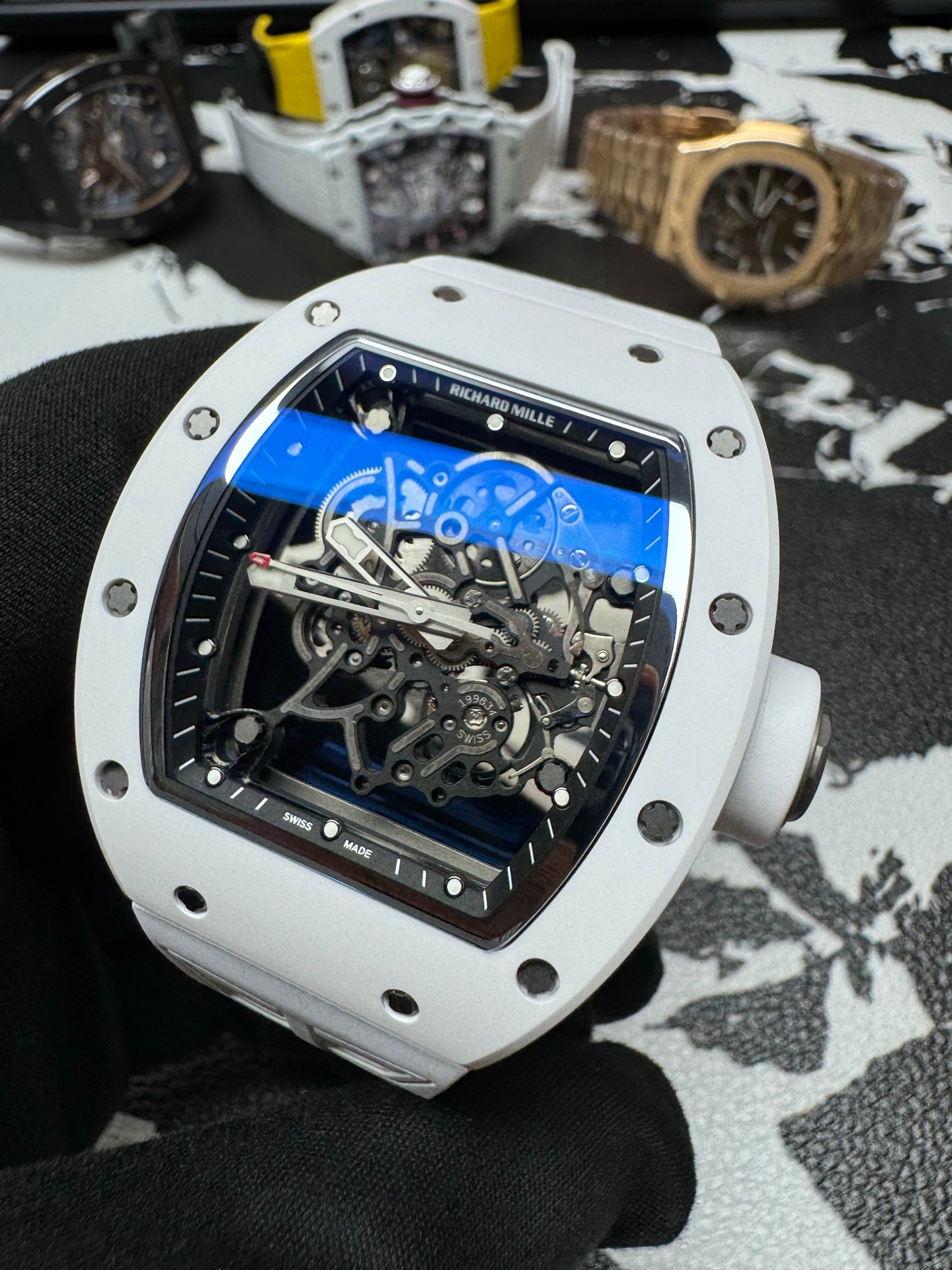 Richard Mille RM 055 Bubba Watson White Ceramic Bezel Watch