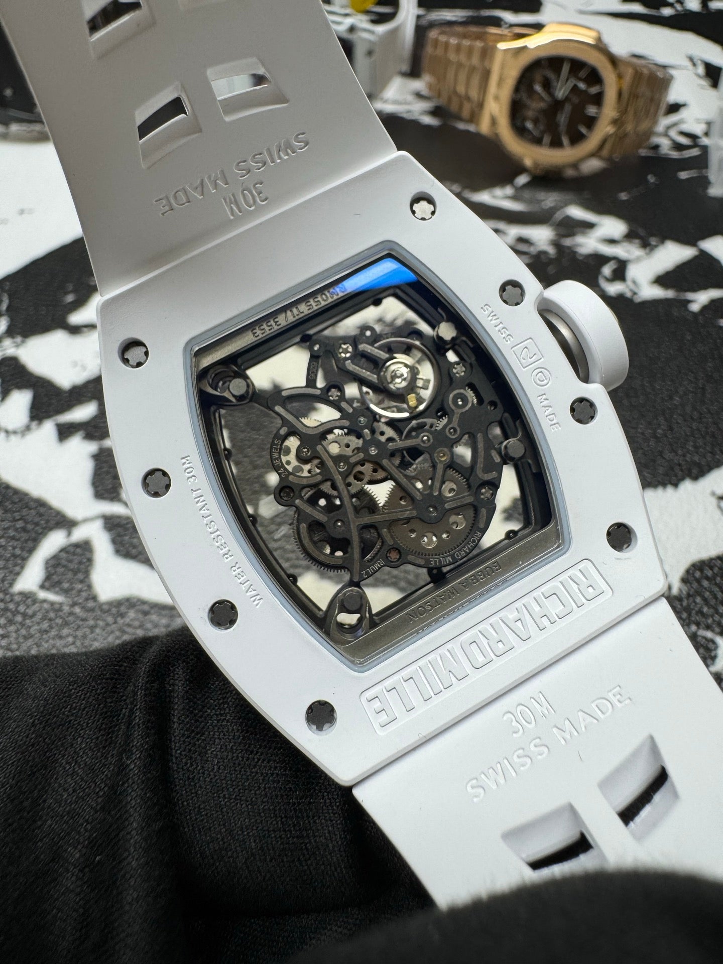 Richard Mille RM 055 Bubba Watson White Ceramic Bezel Watch