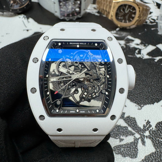 Richard Mille RM 055 Bubba Watson White Ceramic Bezel Watch