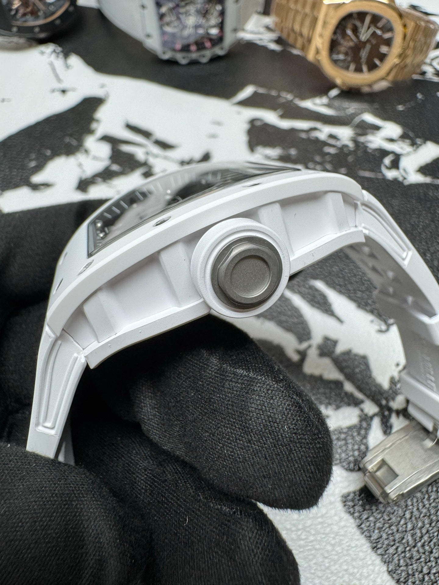 Richard Mille RM 055 Bubba Watson White Ceramic Bezel Watch