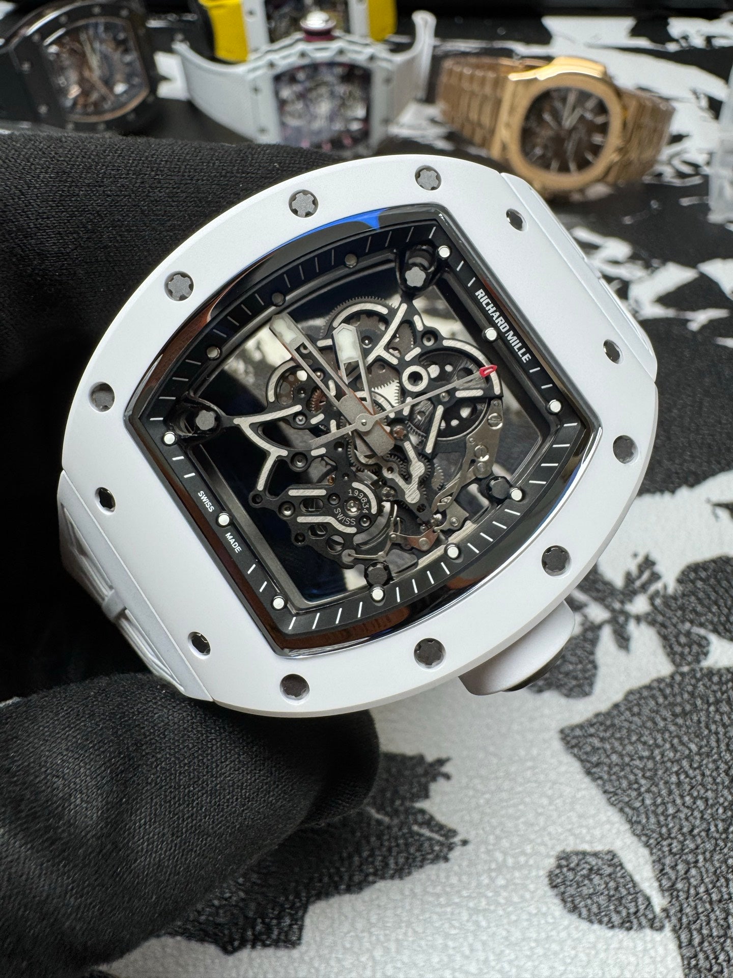 Richard Mille RM 055 Bubba Watson White Ceramic Bezel Watch