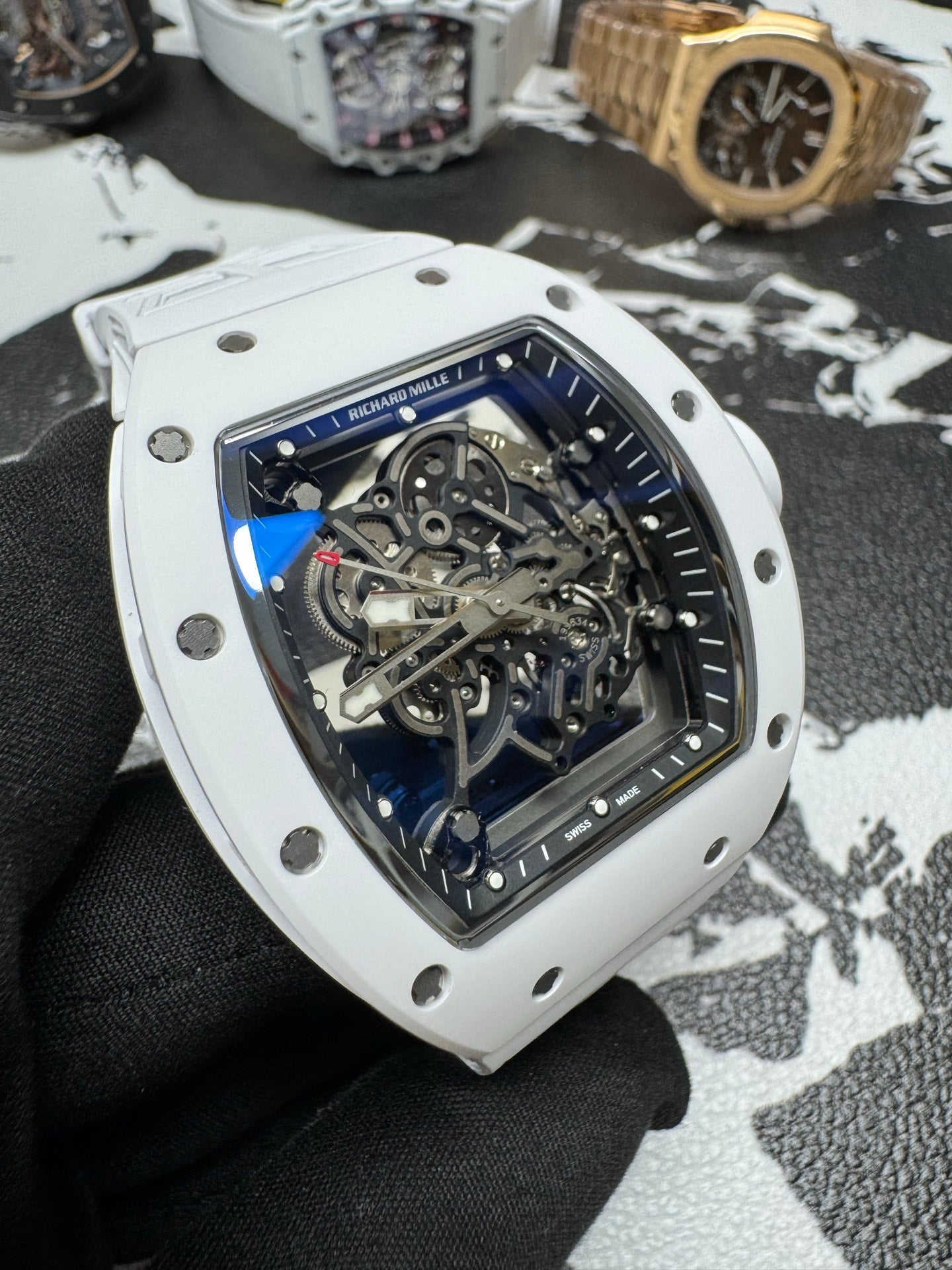 Richard Mille RM 055 Bubba Watson White Ceramic Bezel Watch
