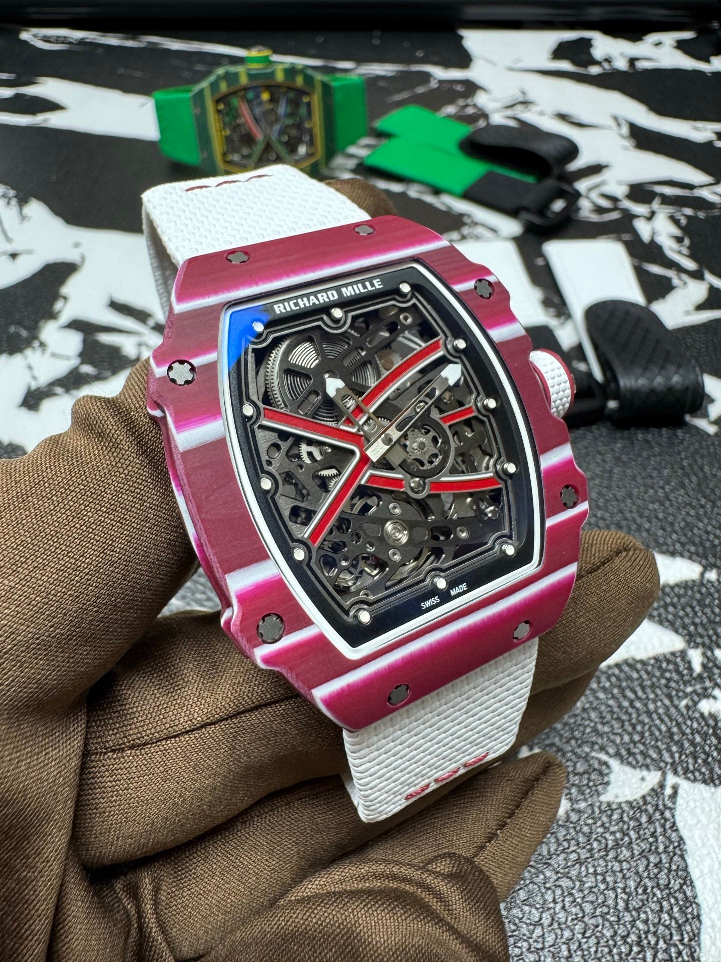 Richard Mille RM 67-02 Mutaz Essa Barshim Burgundy Quartz TPT Watch