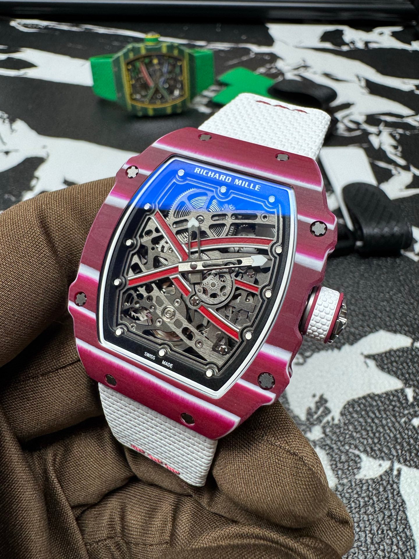 Richard Mille RM 67-02 Mutaz Essa Barshim Burgundy Quartz TPT Watch