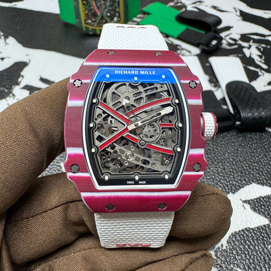 Richard Mille RM 67-02 Mutaz Essa Barshim Burgundy Quartz TPT Watch