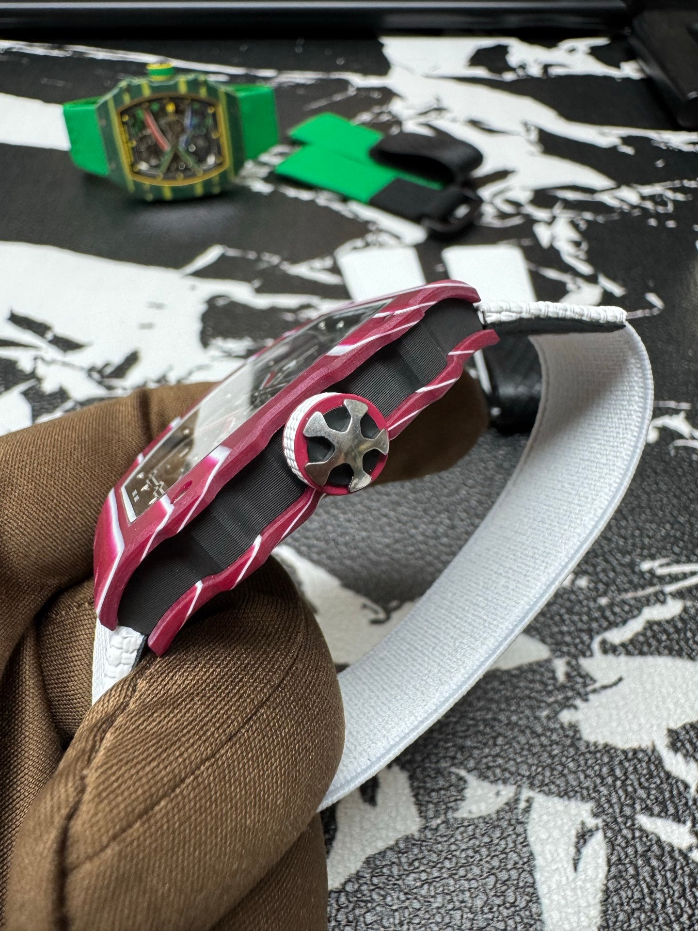 Richard Mille RM 67-02 Mutaz Essa Barshim Burgundy Quartz TPT Watch