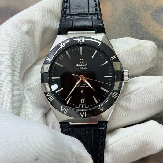 Omega Constellation Co-Axial Master Chronometer 41mm Black Ceramic Bezel Watch
