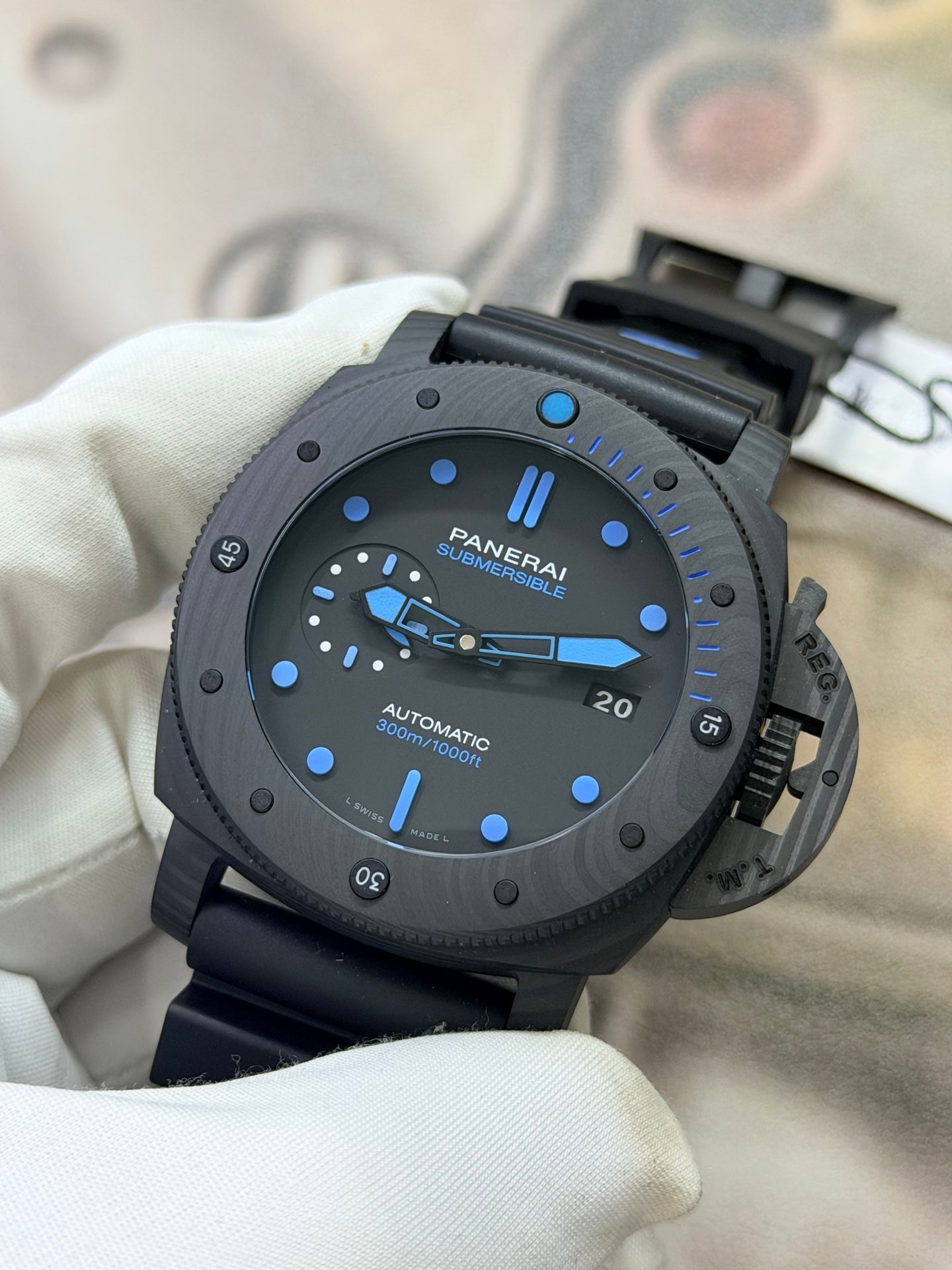 Panerai Submersible Carbotech PAM01616 Black Carbon Luxury Dive Watch