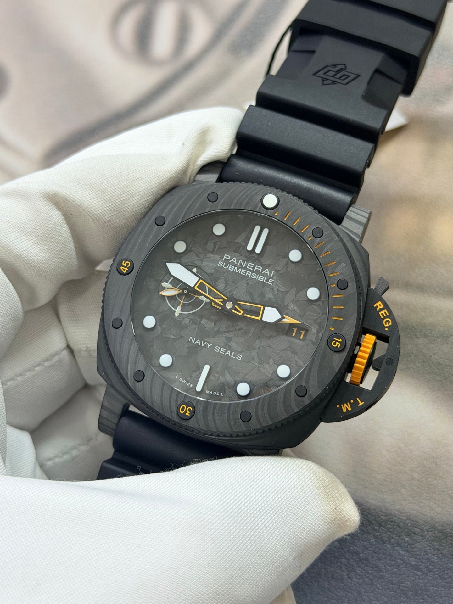 Panerai Submersible GMT Carbotech Navy SEALs PAM01324 Luxury Watch
