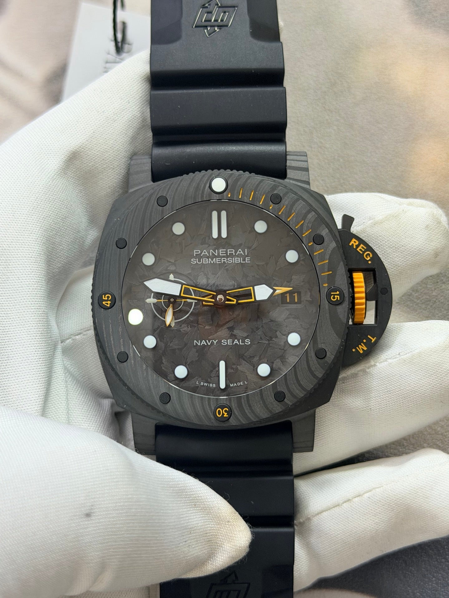 Panerai Submersible GMT Carbotech Navy SEALs PAM01324 Luxury Watch