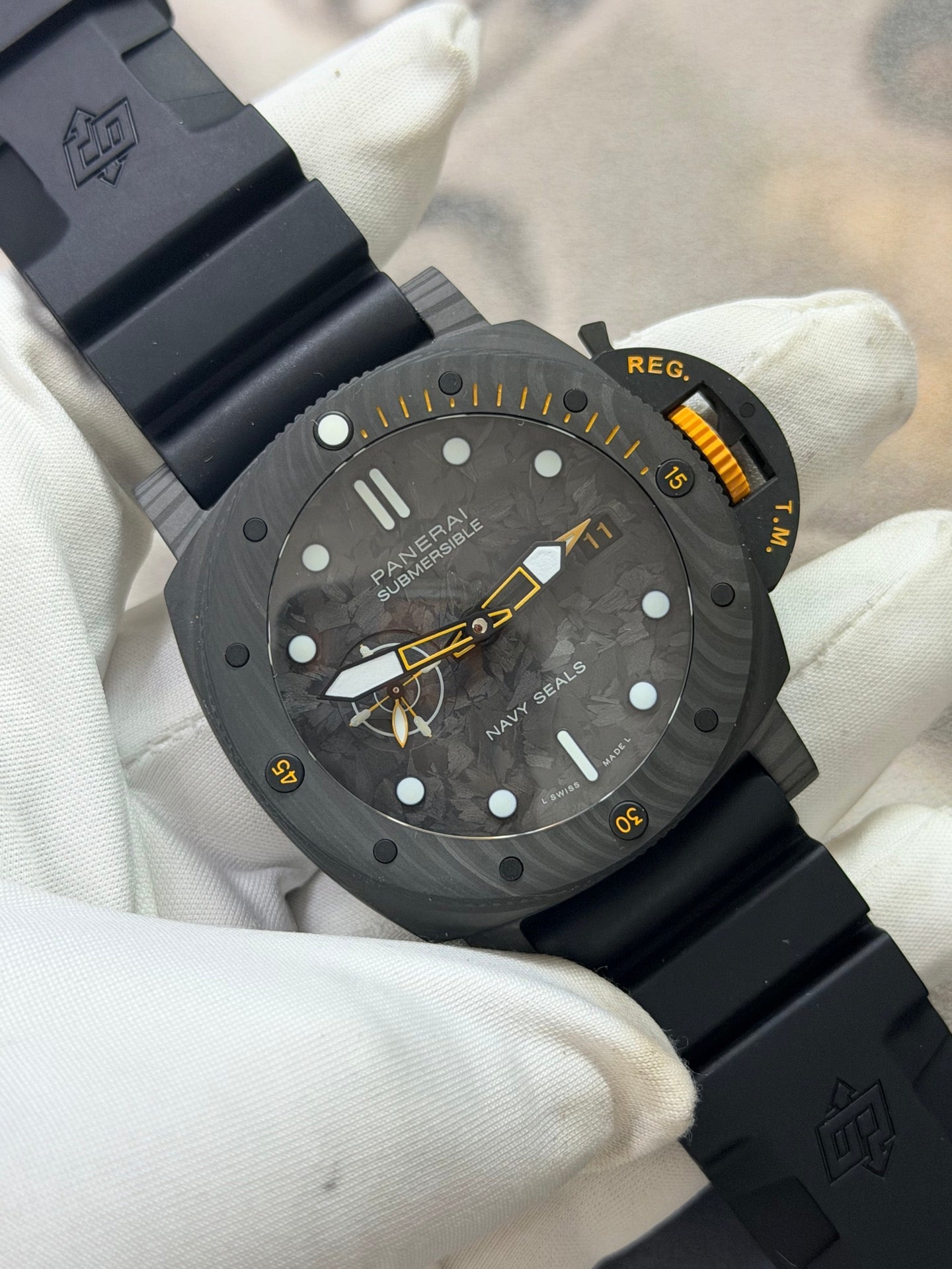 Panerai Submersible GMT Carbotech Navy SEALs PAM01324 Luxury Watch