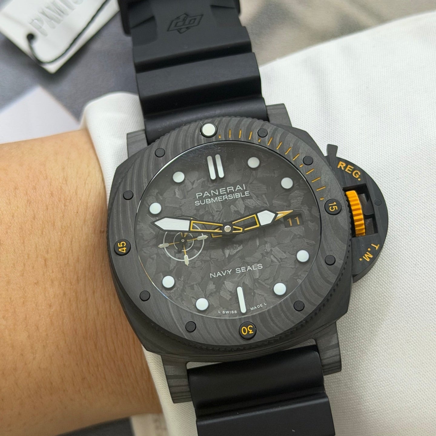 Panerai Submersible GMT Carbotech Navy SEALs PAM01324 Luxury Watch