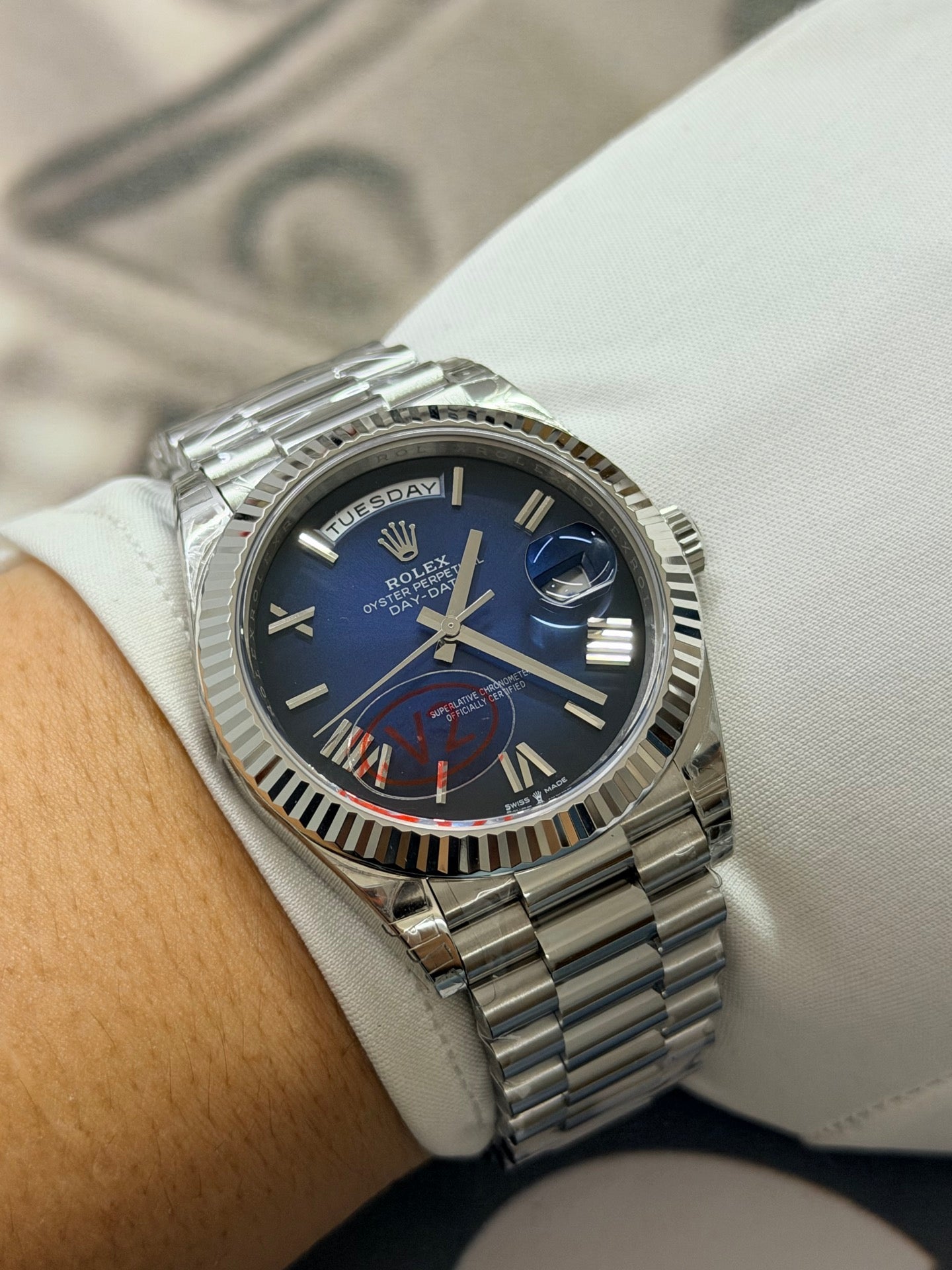 Rolex Day-Date 40 Blue Ombré Dial Luxury Watch